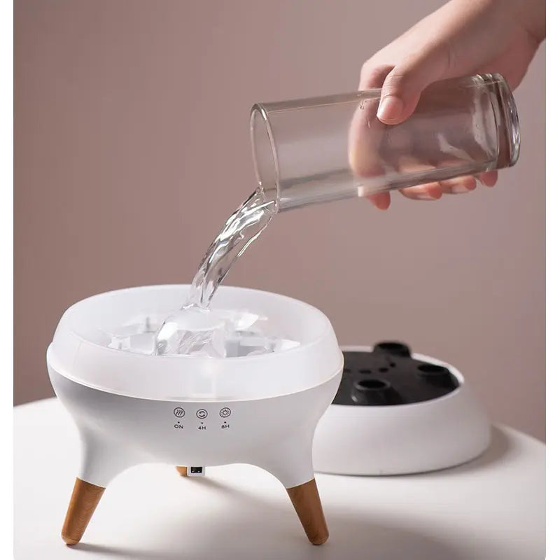 Compact Jellyfish Shape Cool Misting Humidifier Diffuser - Mist + Light Aromatherapy for Home, Desk-Wetting Free, Ultra-Quiet, Auto Shut-Off, Easy to Fill & Clean, Ideal for Bedroom, Aromatherapy Gift (White), Humidifier Diffusers