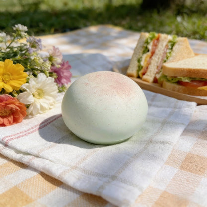 Cheese Slow Rising Squishy Toy, round Sticky Bread Foam Squishies | Stress Relief Squeeze, Sticky Food Squishies, Bread and Butter Squishy Style for Desk Decor or Gift (Cyan)